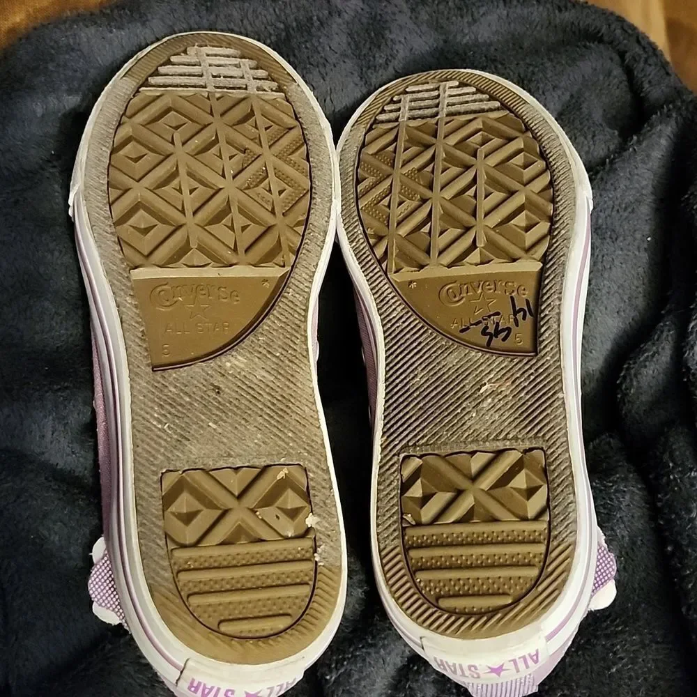 Converse 5 junior purple floral